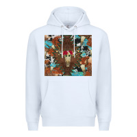 White western floral bullskull cowhide and leopard Premium Hoodie - Artiststas