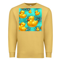 Antique Gold rubber duck seamless pattern Premium Sweatshirt - HRA Design Shop