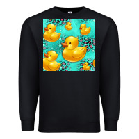 Black rubber duck seamless pattern Premium Sweatshirt - HRA Design Shop