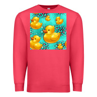 Cardinal rubber duck seamless pattern Premium Sweatshirt - HRA Design Shop