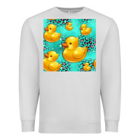 Dove Grey rubber duck seamless pattern Premium Sweatshirt - HRA Design Shop