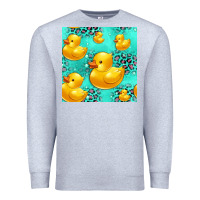 Heather Grey rubber duck seamless pattern Premium Sweatshirt - HRA Design Shop