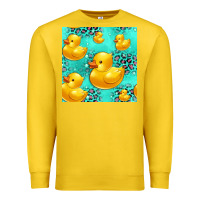 Lemon rubber duck seamless pattern Premium Sweatshirt - HRA Design Shop