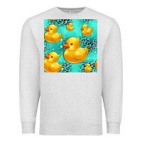 Oatmeal Heather rubber duck seamless pattern Premium Sweatshirt - HRA Design Shop