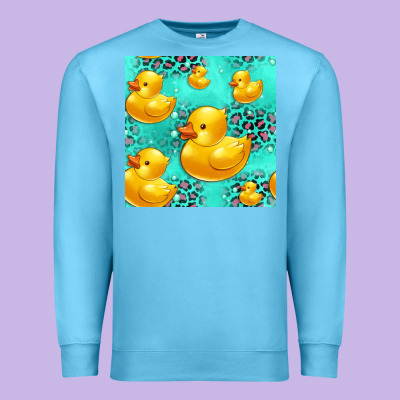 Rubber Duck Seamless Pattern Premium Sweatshirt Designed By Hra Design Shop