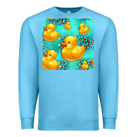 Ocean Blue rubber duck seamless pattern Premium Sweatshirt - HRA Design Shop