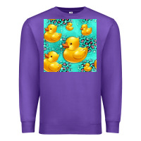 Purple rubber duck seamless pattern Premium Sweatshirt - HRA Design Shop