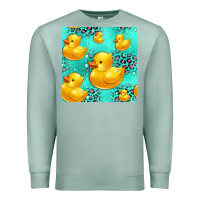 Seafoam rubber duck seamless pattern Premium Sweatshirt - HRA Design Shop