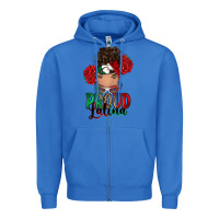 True Royal Proud Latina messy bun Zipper Hoodie - RanaPortraitStore