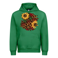 Emerald Christmas leopard sunflower Urban Hoodie - BarkalooDesign