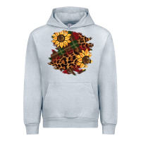 Heather Grey Christmas leopard sunflower Urban Hoodie - BarkalooDesign