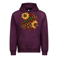 Mauve Wine Christmas leopard sunflower Urban Hoodie - BarkalooDesign