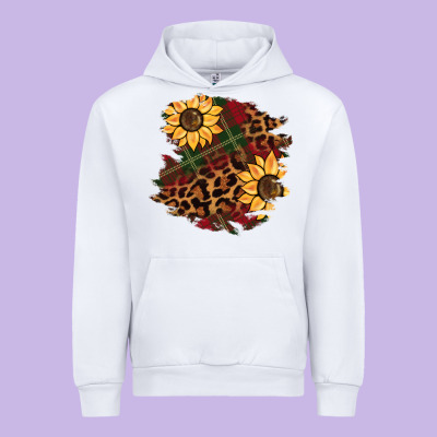 Christmas Leopard Sunflower Urban Hoodie Designed By Barkaloodesign