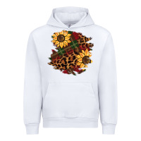 White Christmas leopard sunflower Urban Hoodie - BarkalooDesign