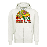 Oatmeal Heather Taco 'bout cute Zipper Hoodie - RanaPortraitStore