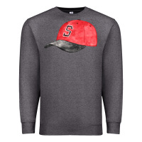 Charcoal Heather red softball cap fa element Premium Sweatshirt - FaDigitalArtStudio