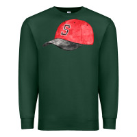 Sports Green red softball cap fa element Premium Sweatshirt - FaDigitalArtStudio