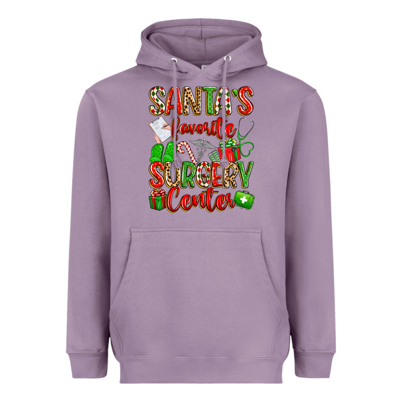 Santa's Favorite Surgery Center Png Sublimation De Heavyweight Hoodie by texasbilliewilder | Teevron