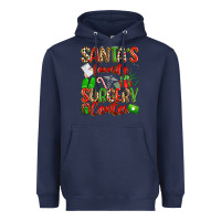 Navy Santa's Favorite Surgery Center png sublimation de Heavyweight Hoodie - texasbilliewilder