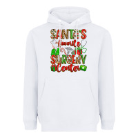 White Santa's Favorite Surgery Center png sublimation de Heavyweight Hoodie - texasbilliewilder
