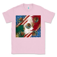 Bubblegum Pink American with mexican flag Classic Tee - RanaPortraitStore