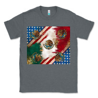 Charcoal Heather American with mexican flag Classic Tee - RanaPortraitStore