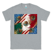Heather Grey American with mexican flag Classic Tee - RanaPortraitStore