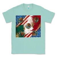 Seafoam American with mexican flag Classic Tee - RanaPortraitStore