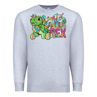 Heather Grey Easter Saurus Rex Easter Day Premium Sweatshirt - Neo Western