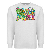 Oatmeal Heather Easter Saurus Rex Easter Day Premium Sweatshirt - Neo Western