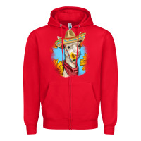 Red Sombrero Llama Zipper Hoodie - RanaPortraitStore
