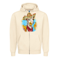 Sandshell Sombrero Llama Zipper Hoodie - RanaPortraitStore
