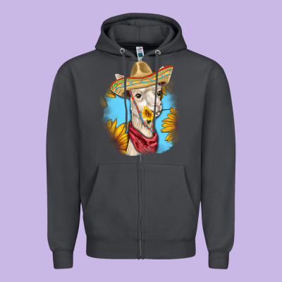 Zipper Hoodie Sombrero Llama