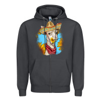 Smoke Sombrero Llama Zipper Hoodie - RanaPortraitStore