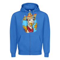 True Royal Sombrero Llama Zipper Hoodie - RanaPortraitStore