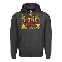 Charcoal Heather tequila tribe Zipper Hoodie - RanaPortraitStore