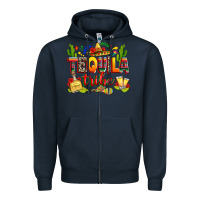 Navy tequila tribe Zipper Hoodie - RanaPortraitStore