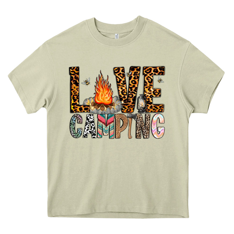 Love Camping Heavy Core Tee by CowhideDigitalArt | Teevron