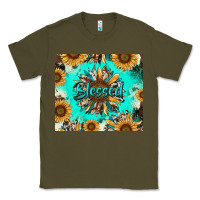 Army Green blessed sunflowers Classic Tee - RanaPortraitStore