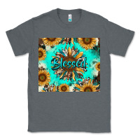 Charcoal Heather blessed sunflowers Classic Tee - RanaPortraitStore