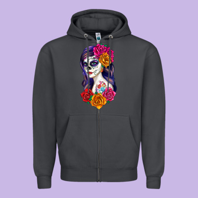Zipper Hoodie sugar skull girl