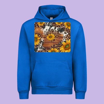 Sunflowers Cowhide Leopard Mousepad Urban Hoodie Designed By Jasminsmagicworld