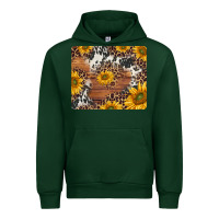 Forest Green sunflowers cowhide leopard mousepad Urban Hoodie - Jasminsmagicworld