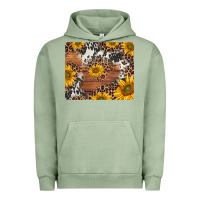 Pigment Oil Green sunflowers cowhide leopard mousepad Urban Hoodie - Jasminsmagicworld