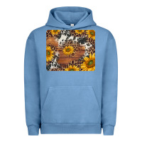 Pigment Pebble Blue sunflowers cowhide leopard mousepad Urban Hoodie - Jasminsmagicworld