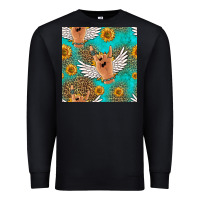 Black rock n roll hands seamless pattern Premium Sweatshirt - HRA Design Shop
