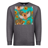 Charcoal Heather rock n roll hands seamless pattern Premium Sweatshirt - HRA Design Shop