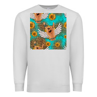 Dove Grey rock n roll hands seamless pattern Premium Sweatshirt - HRA Design Shop