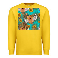Lemon rock n roll hands seamless pattern Premium Sweatshirt - HRA Design Shop