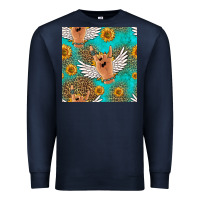 Navy rock n roll hands seamless pattern Premium Sweatshirt - HRA Design Shop